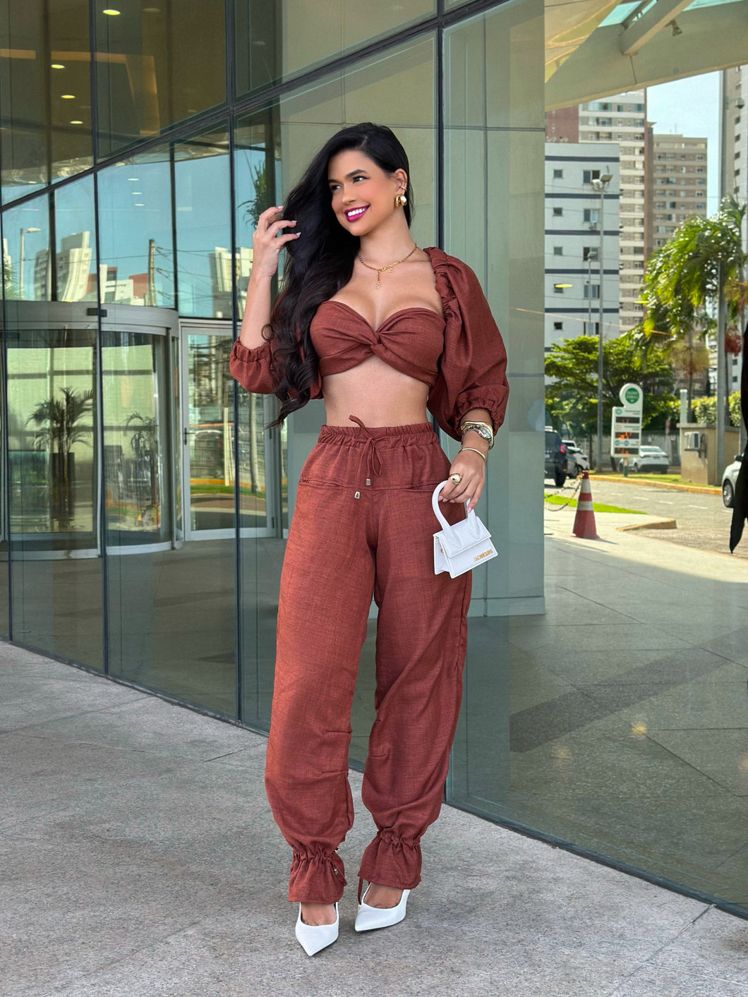Conjunto Débora Marrom